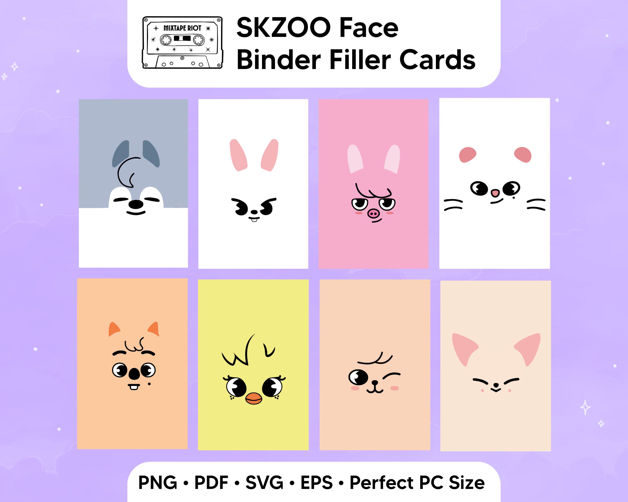 Stray Kids SKZOO Faces Photocard Binder Filler (digital Download