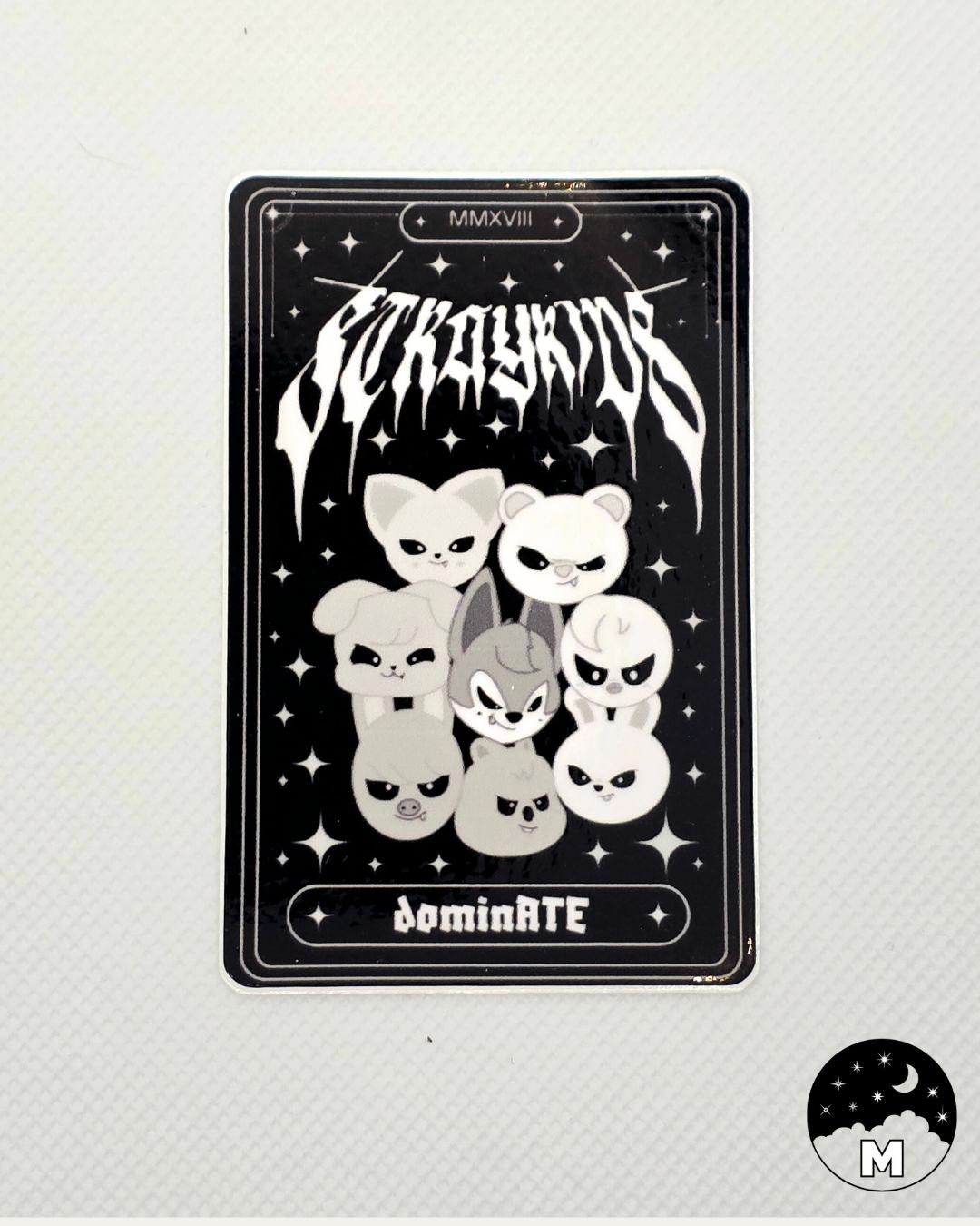 Stray Kids Dominate Evil SKZOO Tarot Card Sticker | Waterproof