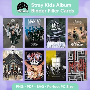 Stray Kids SKZ Alle Alben Kpop Fotokarte Binder Fehlende Karte Platzhalter - pdf, png, svg | Digitaler Download Cricut, Silhouette, Druck