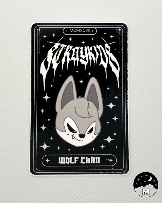 Stray Kids Wolf Chan Evil SKZOO Tarot Card Sticker | Waterproof