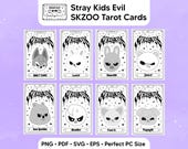 Stray Kids SKZ Evil SKZOO Tarot Cards | Png, Svg, Eps, Pdf