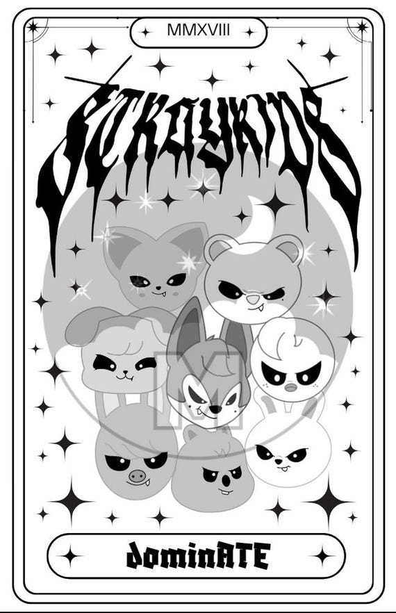 Stray Kids SKZ Evil SKZOO Tarot Cards | Png, Svg, Eps, Pdf