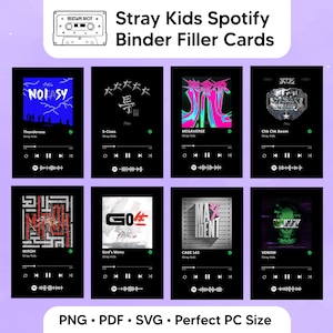 Stray Kids SKZ Spotify Code Binder Filler Photocards | pdf, png, svg (Digital Download)