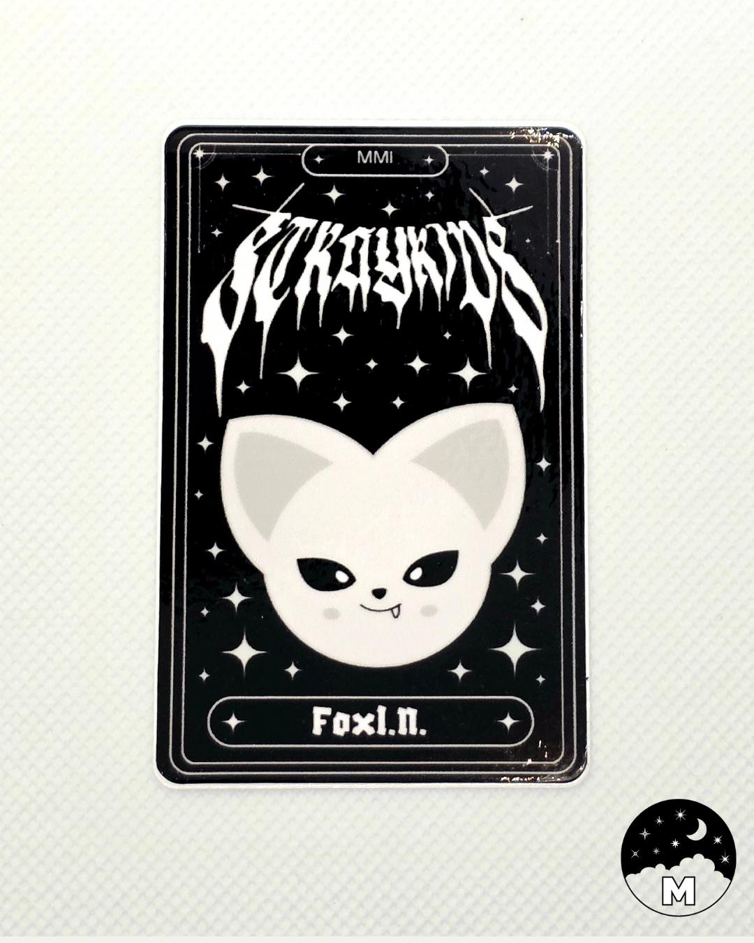 Stray Kids Foxi.ny Evil SKZOO Tarot Card Sticker | Waterproof