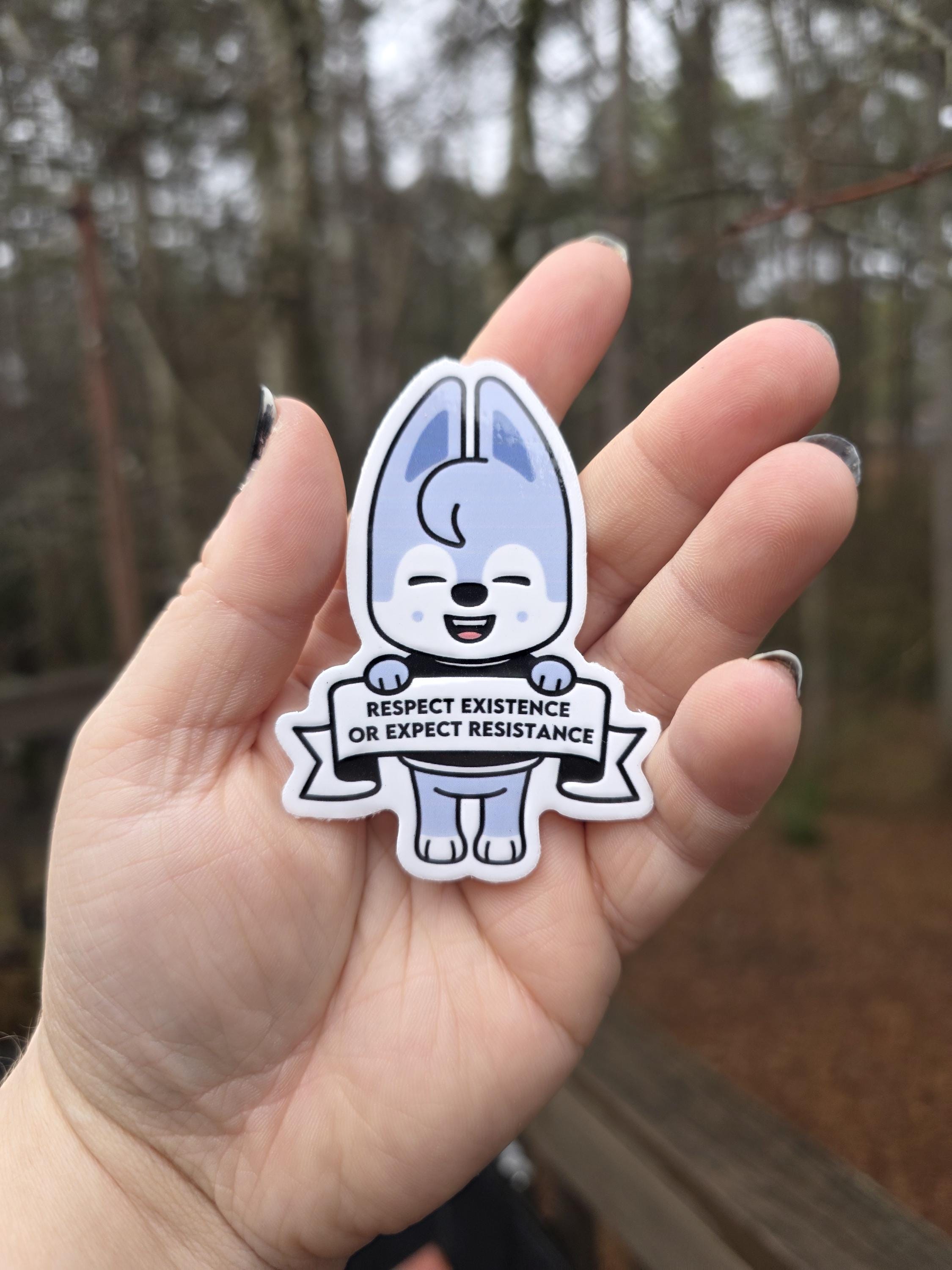 Stray Kids SKZOO Wolf Chan Respect Existance Sticker | Waterproof