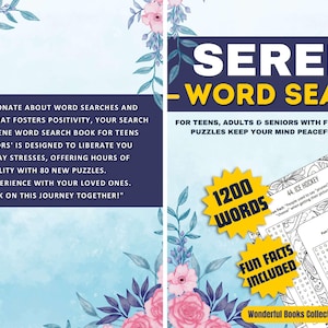 Custom Word Search Puzzle Book for Adults, Teens, and Seniors, 100+ Fun & Relaxing Themed Puzzles,  Large Print Activity Book