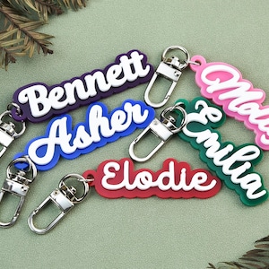 Custom Name Keychain Tag,Name Keychains,Acrylic Name Tag, Lunchbox Name Tag,Backpack Name Tag,Diaper Bag,Christmas Gift,School Bag For Kids.