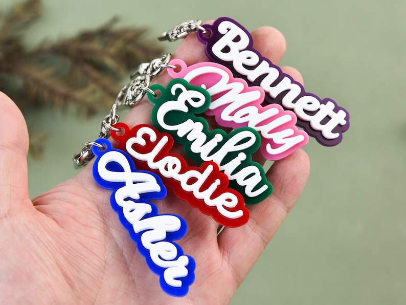 Customized Personalized 3D Printed Name Keychains,for Bags,sports Teams ...