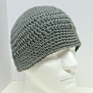 Kufi Wächter Hut Kufi Wolle Mischung Skull Cap handgemacht gehäkelt handgestrickt Skater Goth Geburtstag Geschenk Emo Skateboarder Toque Beanie Neu mit Etikett