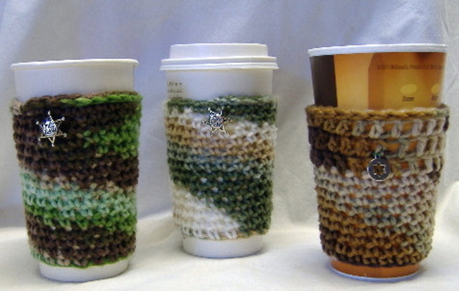 BROWN Insulated Cup Cover Coffee Cozi Handmade Crochet Fits Etsy