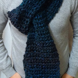 Extra Long Blue Scarf,Winter Super Scarf,Extra Long/Teal/Warm/Scarf,Mans/Womans Wrap, 76 Inch Cowl, Mans/Womans Scarf, Unique Mens Gift, USA image 5