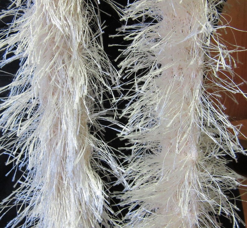 Cream White Boa Beach Fluffy Scarf 80 Inches Extra Long | Etsy