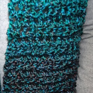 Extra Long Blue Scarf,Winter Super Scarf,Extra Long/Teal/Warm/Scarf,Mans/Womans Wrap, 76 Inch Cowl, Mans/Womans Scarf, Unique Mens Gift, USA image 4