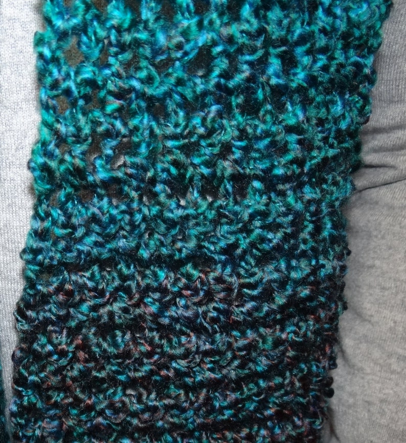 Extra Long Blue Scarf,Winter Super Scarf,Extra Long/Teal/Warm/Scarf,Mans/Womans Wrap, 76 Inch Cowl, Mans/Womans Scarf, Unique Mens Gift, USA image 4