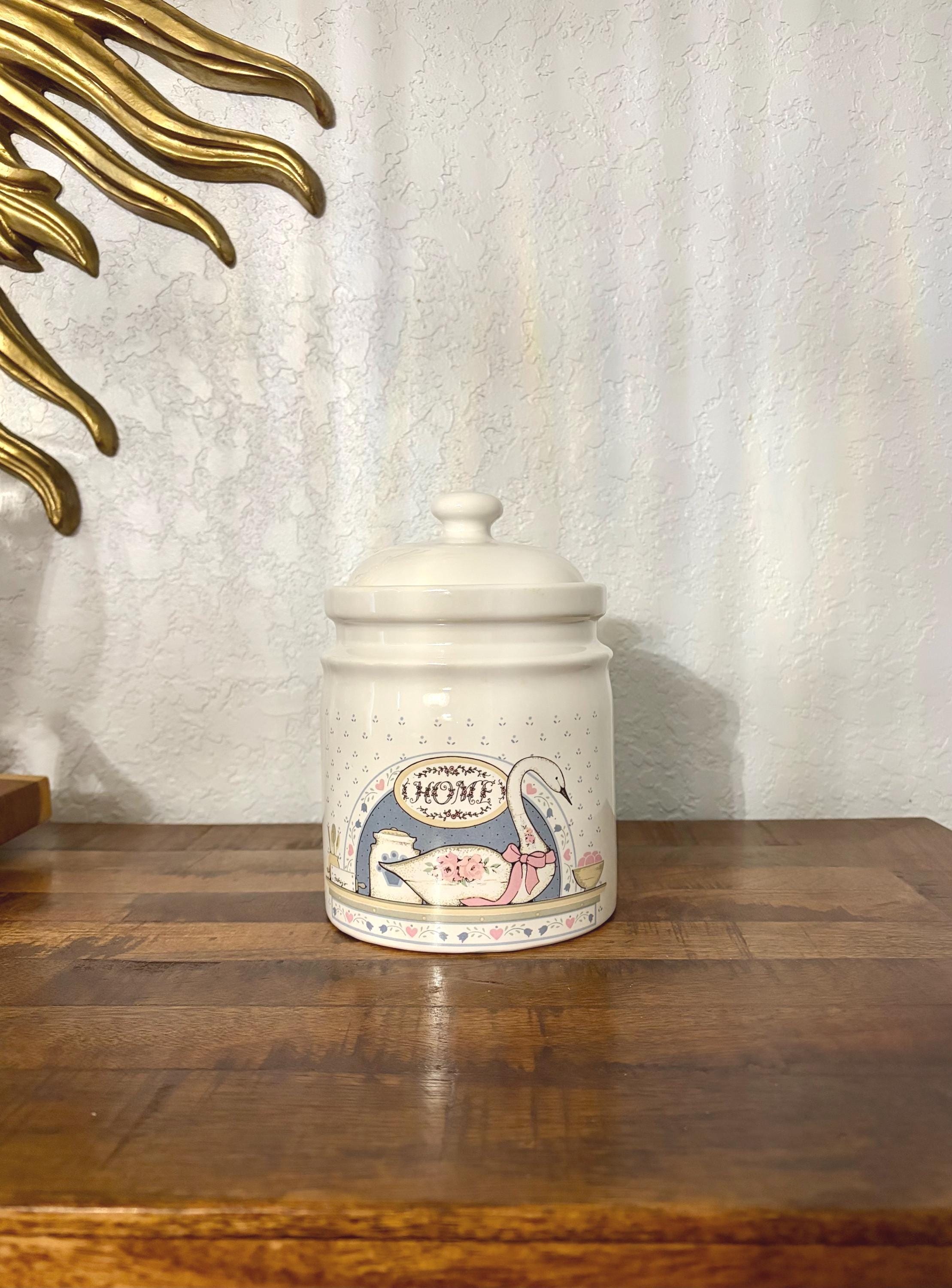 Vintage Ceramic Geese Canister - Etsy