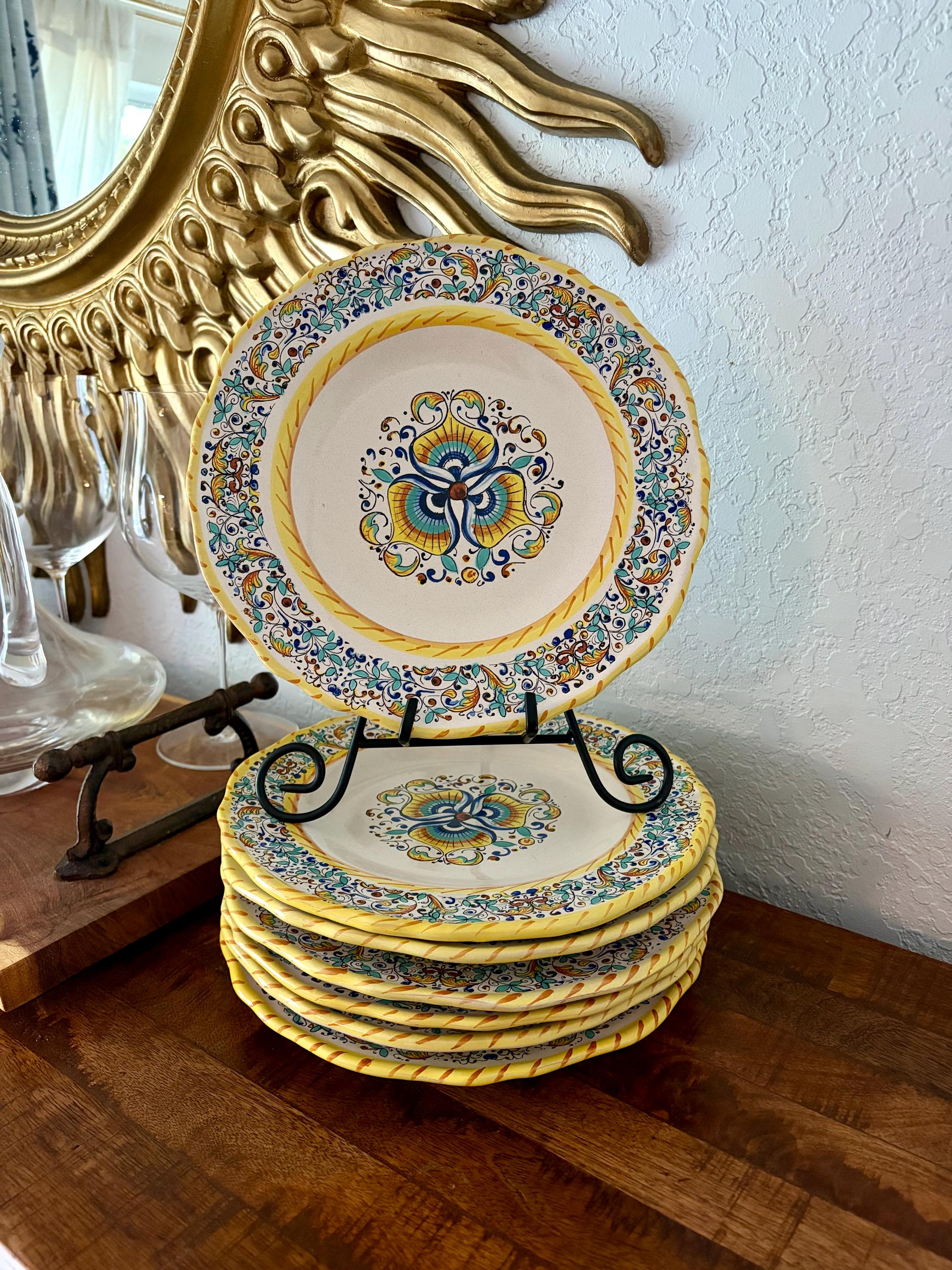 Vintage Striped Italian Pottery - Etsy