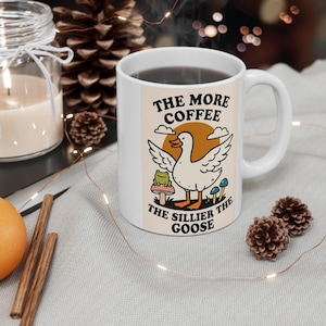 Taza de dibujos animados caprichosos / Regalo perfecto para amantes del café, decoración divertida para el hogar, regalo de cumpleaños único, disfruta de tu sorbo, diseño personalizado