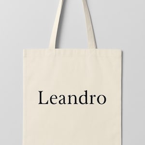 Tote Bag Personnalisé avec Prénom – Sac Cabas en Coton – Cadeau Original Femme / Étudiant / Anniversaire – Éco-responsable