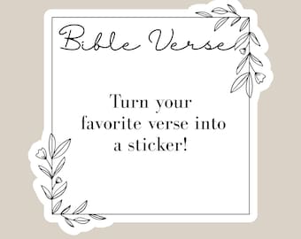 Custom Bible Verse Sticker, Christian Faith sticker