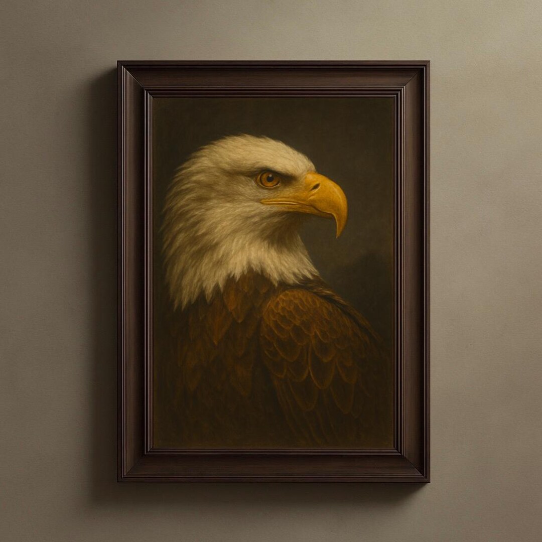 Eagle Oil Painting | Premium Wildlife Wall Art | Realistic Bird of Prey ...