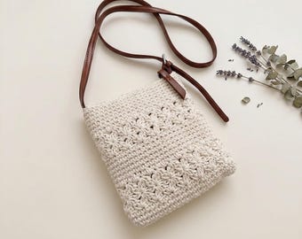 Boho gehaakte schoudertas – handgemaakte boho-hobotas voor dames – uniek geweven cadeau voor haar
