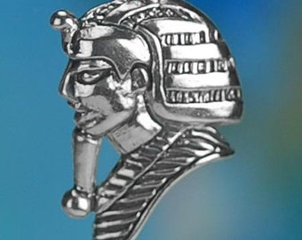 Sterling Silver King Tut Charm Tutankhamun Egyptian Pharaoh Solid .925
