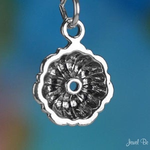Sterling Silver Bundt Cake Pan Charm for Baking Cakes 3D Solid .925