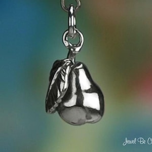 Sterling Silver Pear Charm Fresh Fruit Food Ripe Pears Solid .925