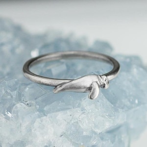 Sterling Silver Manatee Ring Solid .925 Manatee Rings Custom Sizes image 1