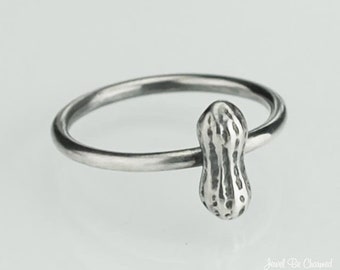 Sterling Silver Little Peanut Ring Solid .925 Peanut Rings Custom Size