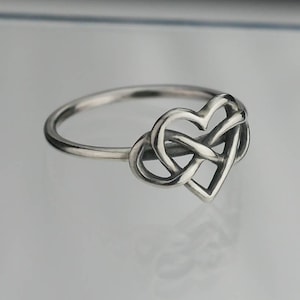Sterling Silver Infinite Love Ring .925 Infinity Heart Custom Sizes