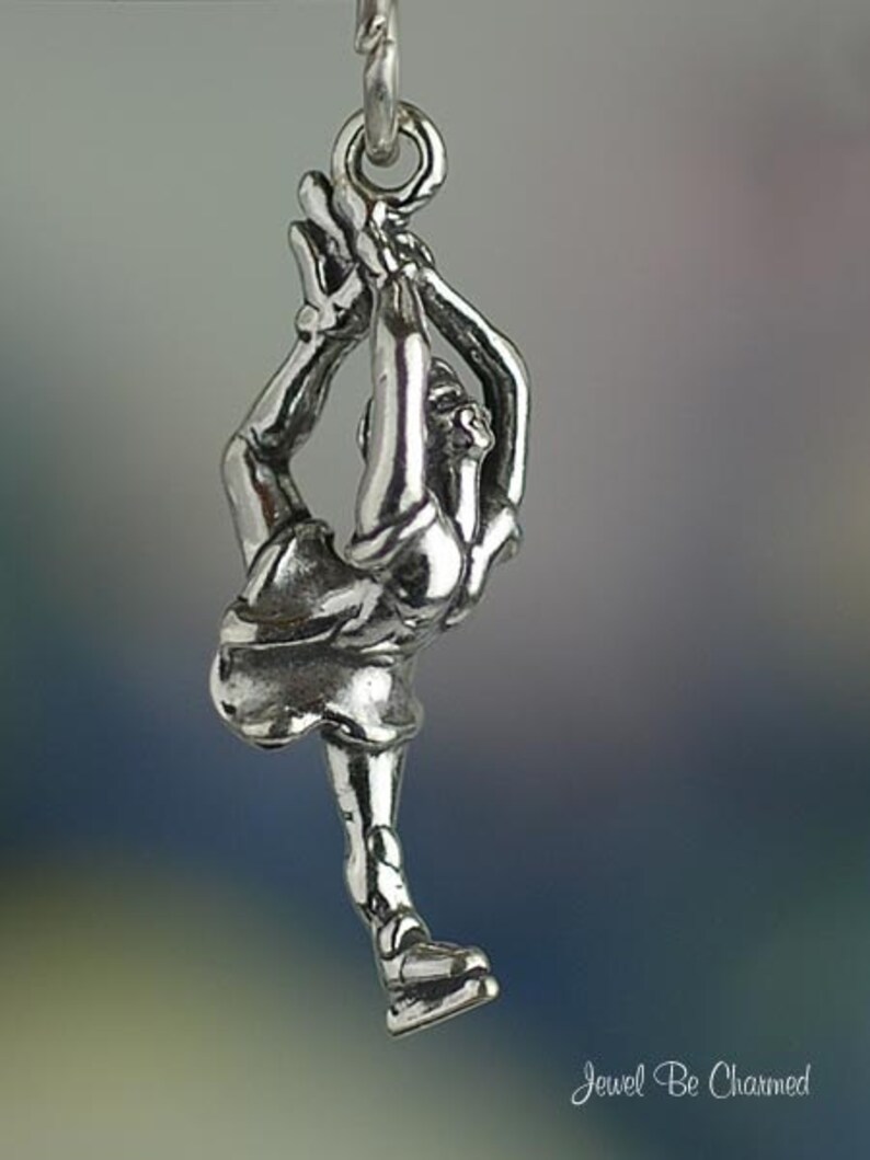 Oxidized 3D Ice Skater Charm main image 1