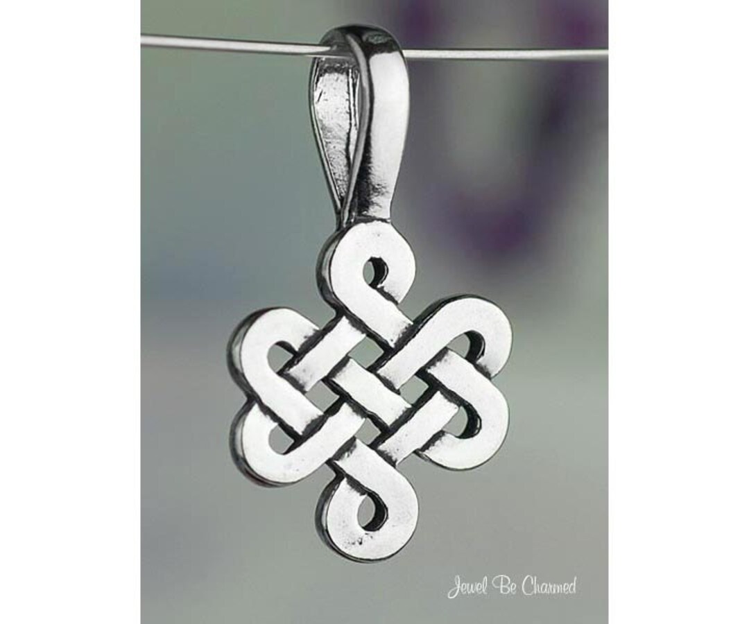 Sterling Silver Celtic Knot CHARM or PENDANT Endless Knot Solid .925 - Etsy