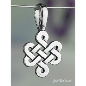Sterling Silver Celtic Knot CHARM or PENDANT Endless Knot Solid .925 - Etsy