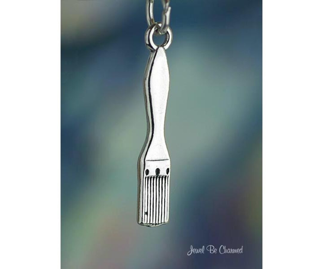 Sterling Silver Paint Brush Charm Artist Painter Art 3D Solid .925 Etsy