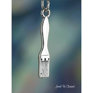 Sterling Silver Paint Brush Charm Artist Painter Art 3D Solid .925