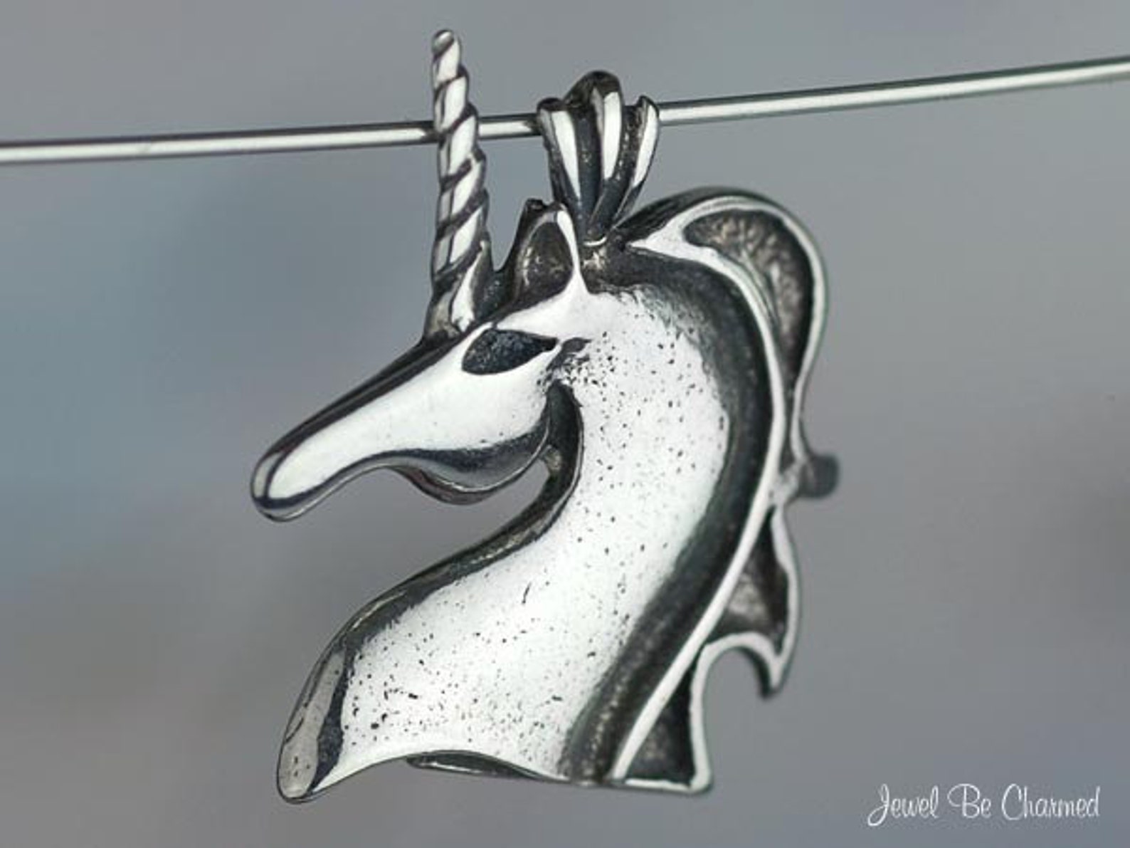 Sterling Silver Elegant Unicorn CHARM or PENDANT Fantasy Horse Etsy