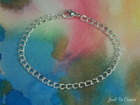 Sterling Silver Charm Bracelet Chain 7 Inch Length 4.2mm 