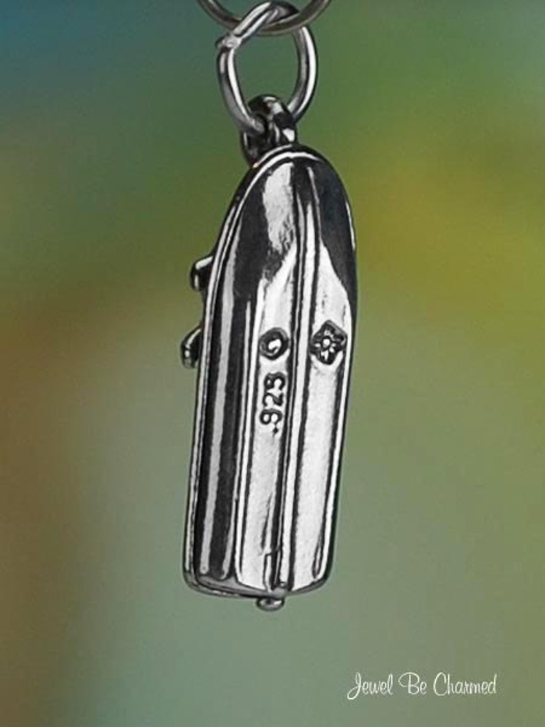 925 Sterling Silver 3D Jet Ski Charm - Rhodium Plated, Tarnish-Free, 1 Gram, Made In USA - View #5