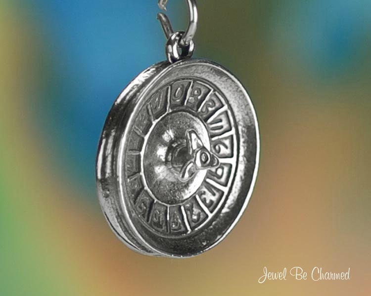 Sterling Silver Roulette Wheel Charm Casino Las Vegas Game Solid .925 ...