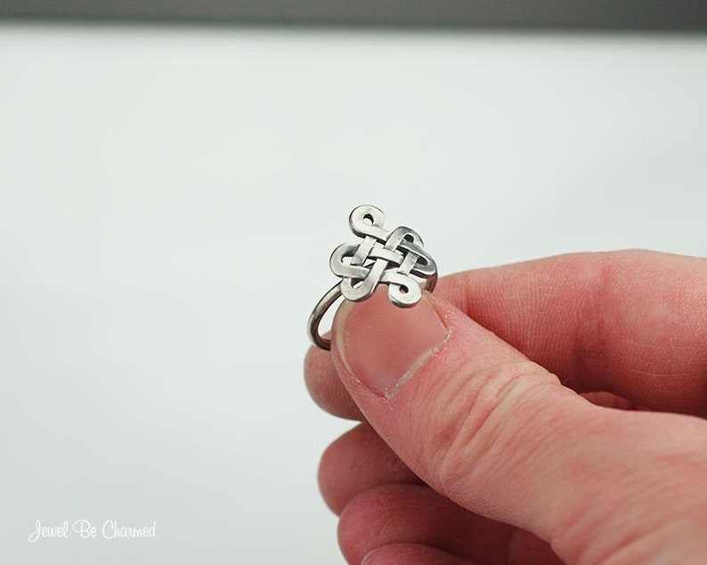 Sterling Silver Celtic Knot Ring Solid .925 Celtic Rings Custom Sizes ...