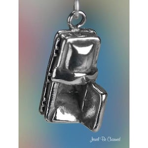 Sterling Silver Coffin Charm Halloween Dracula Death Funeral Solid 925