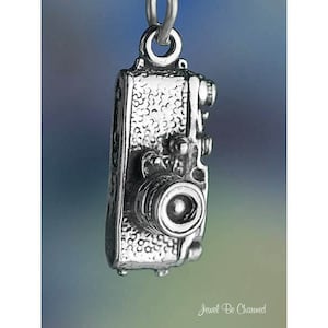 Sterling Silver Camera Charm Cameras for Photographer 3D Solid .925