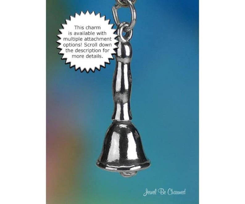 Sterling Silver Handbell Bell Charm Hand Bell Ringers 3D Solid Etsy