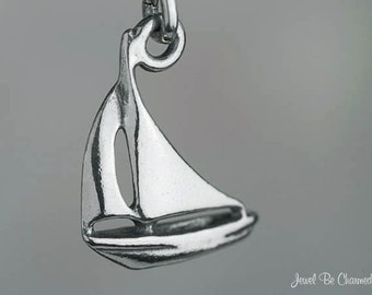 Small Sterling Silver Sailboat Charm Boat Sailing Nautical Solid .925