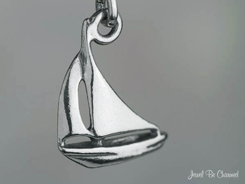 Small Sterling Silver Sailboat Charm Boat Sailing Nautical Etsy