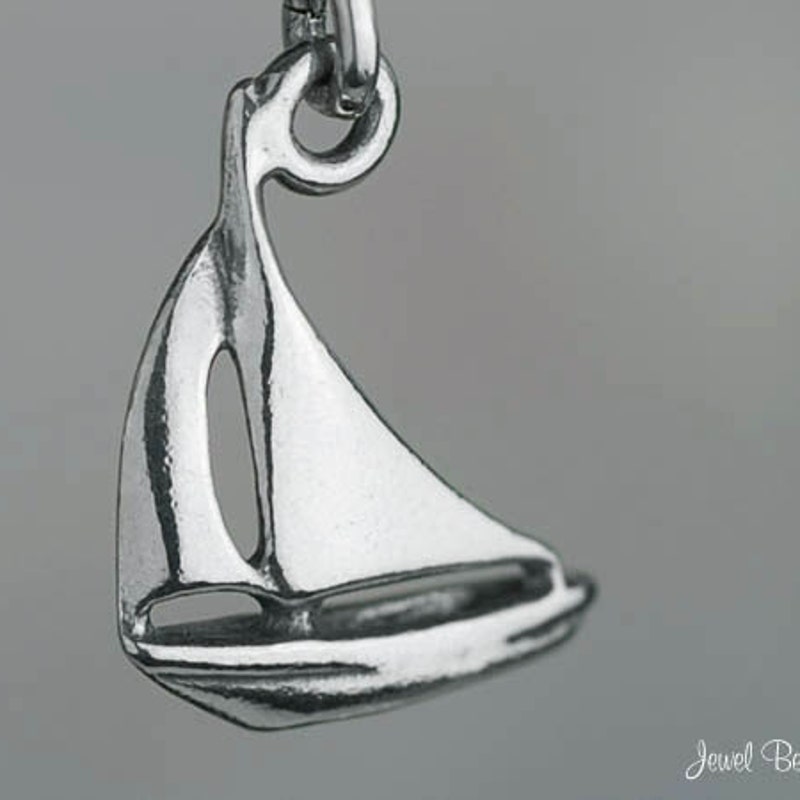 Sterling Silver Nautical Boat Charms For Bracelets - Air Boat, Canoe, Cruise Ship & Sailboat Charms Collection