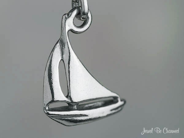 Small Sterling Silver Sailboat Charm Boat Sailing Nautical Solid .925