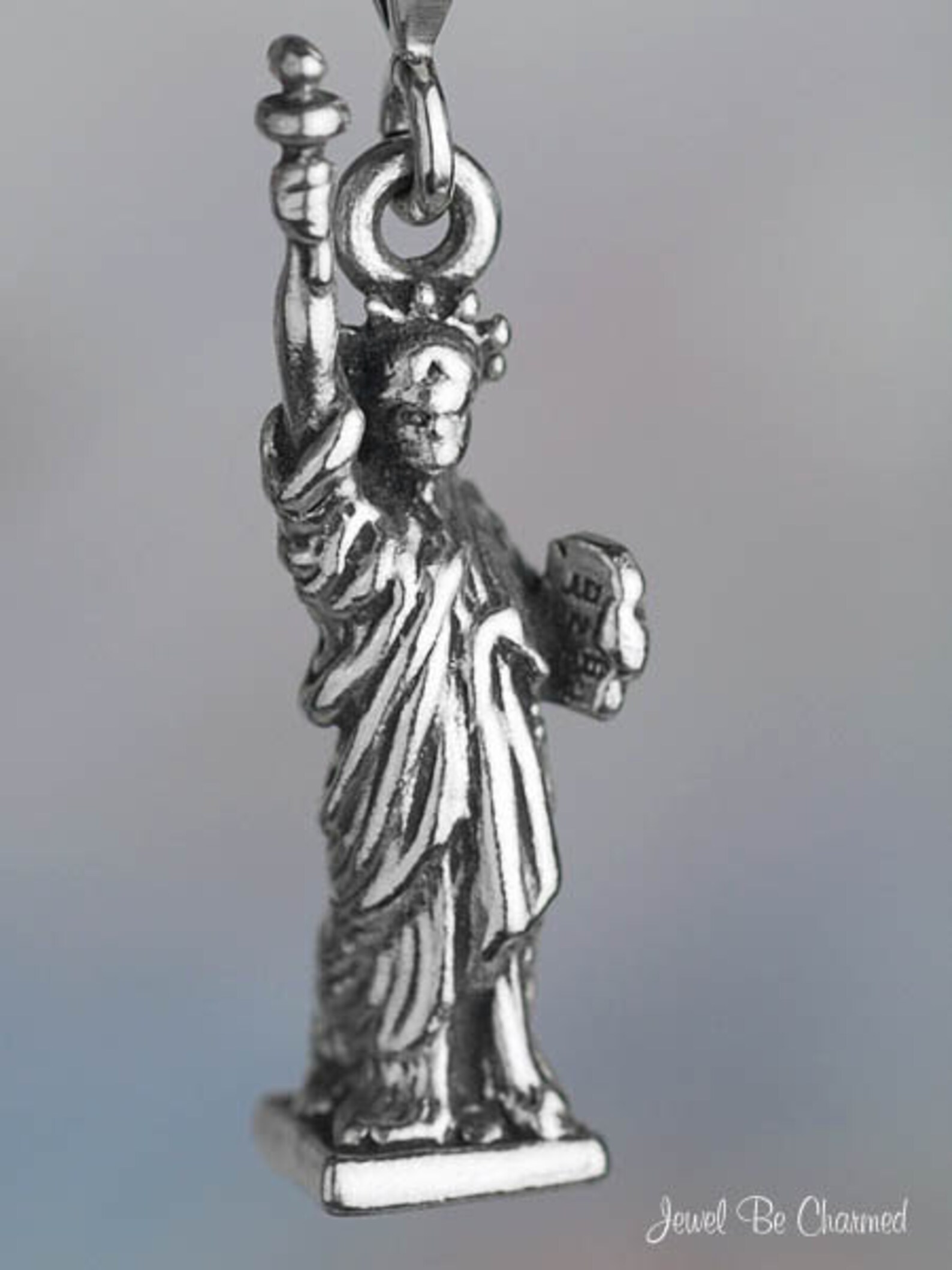 Sterling Silver Statue of Liberty Charm New York City 3D Solid Etsy