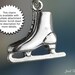 Personalized Sterling Silver Ice Skate Charm Pendant - Custom Name, Figure Skating Jewelry